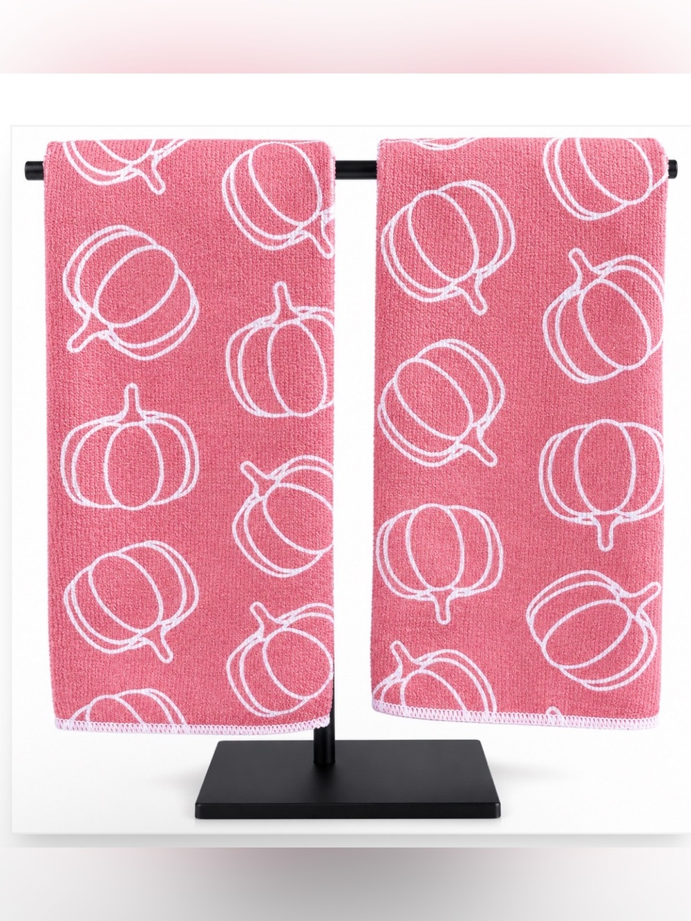 Pink Pumpkin Kitchen Towels – Set of 2 - Boutique